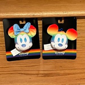 Disney rainbow pride collection Mickey and Minnie Mouse key chain